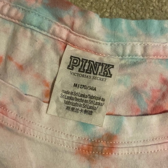 PINK VICTORIA SECRET Tie dye cropped top - Picture 3 of 4